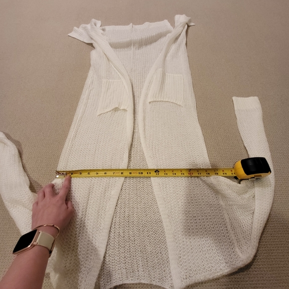 Cream Open Cardigan Duster - Picture 9 of 10